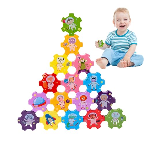 lyanny Stacking Blocks Balance-Spiel, Stapelspiele, Puzzle-Spielzeug, Stapelbrettspiele, Bausteine ​​, Lernspielzeug für den Gleichgewichtsaufbau für Kinder zum Kindertag und Geburtstag von lyanny