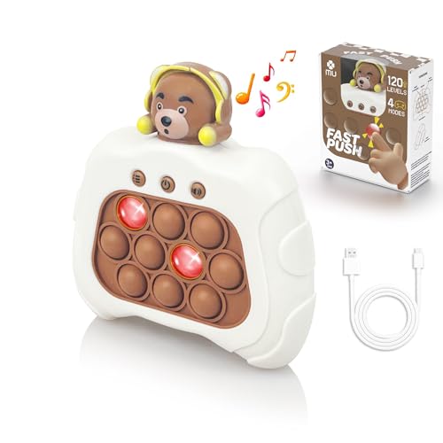 【Keine Batterien erforderlich】 m Mu Wiederaufladbares Pop It Elektronisches Spiel, 4 Modi, 120 Stufen, Aus Silikon.Quick Push Pop It V2.0 Kinder Und Erwachsene. Fidget Toys von m MU