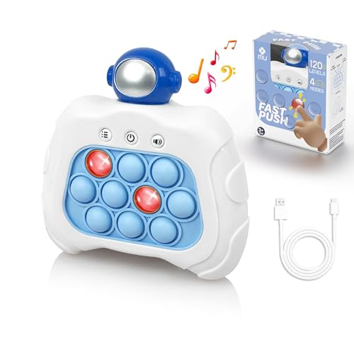 【Fortgeschrittene Version】 m Mu Wiederaufladbares Pop It Elektronisches Spiel, 4 Modi, 120 Stufen, Aus Silikon.Quick Push Pop It V2.0 Kinder Und Erwachsene. Fidget Toys von m MU