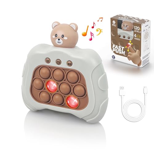 【Fortgeschrittene Version】 m Mu Wiederaufladbares Pop It Elektronisches Spiel, 4 Modi, 120 Stufen, Aus Silikon.Quick Push Pop It V2.0 Kinder Und Erwachsene. Fidget Toys von m MU