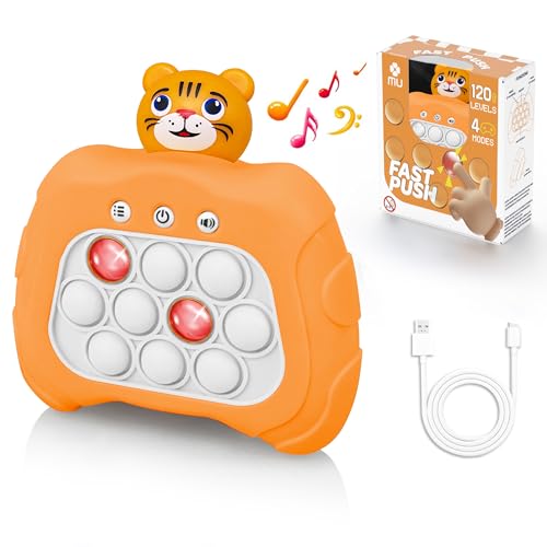 【Fortgeschrittene Version】 m Mu Wiederaufladbares Pop It Elektronisches Spiel, 4 Modi, 120 Stufen, Aus Silikon.Quick Push Pop It V2.0 Kinder Und Erwachsene. Fidget Toys von m MU