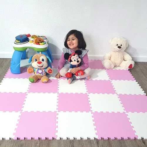 Puzzelmatten für Babys und Kinder - Spielmatte Puzzlematte Baby - 25 Eva TLG (30x30x1cm) Schaumstoff-Bodenfliesen - Krabbelmatten Spielteppich Schutzmatten - Fitnessraum Yogamatten Trainingsmatten von m Mayda