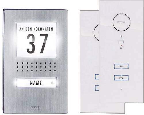 m-e modern-electronics ADV 112 WW Vistadoor Türsprechanlage Kabelgebunden Komplett-Set 1 Familienha von m-e modern-electronics