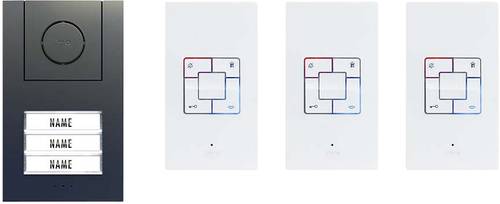 M-e modern-electronics Vistus AD ALU 4030A Vistus Türsprechanlage Kabelgebunden Komplett-Set 3 Fami von m-e modern-electronics