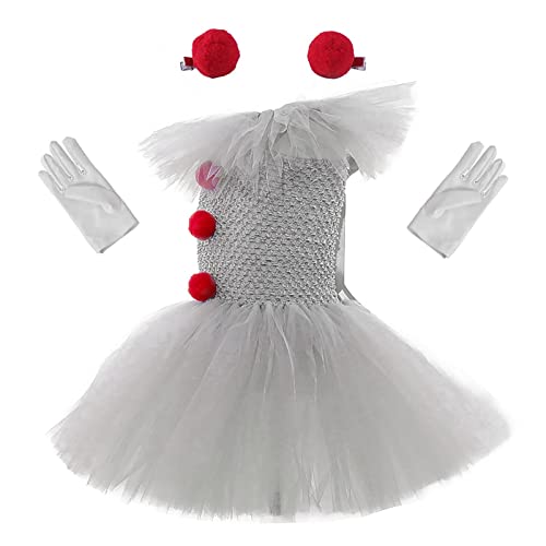 maddd Girl Kostüm, 220 g Girl Cosplay, Easy To Carry Halloween Dress with Gloves for Girls, Children Cosplay And Red Hairpin von maddd