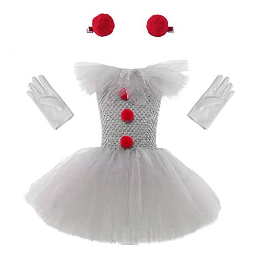 maddd Girl Kostüm, 220 g Girl Cosplay, Easy To Carry Halloween Dress with Gloves for Girls, Children Cosplay And Red Hairpin von maddd