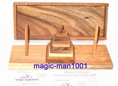 Holz Hanoi Turm mit 9 Scheiben - bekanntes Holz Geduldspiel Holz Hanoi Turm mit 9 Scheiben - bekanntes Holz Geduldspiel von magic-man1001