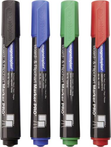 Magnetoplan Pro+ 12281 Whiteboardmarker Set Schwarz, Blau, Rot, Grün 4St. von magnetoplan