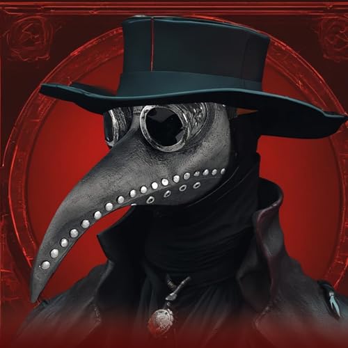 magnetspiele Halloween Mittelalter Pest Maske, Plague Doctor Mask, Vogelschnabel Steampunk Maske, Lange Nase Vogel Schnabel Masken, Maske Doktor für Cosplay KostüM Requisiten Dekoration von magnetspiele