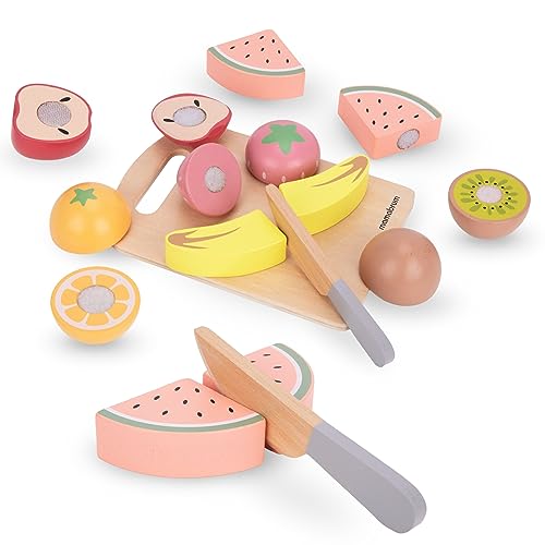 Mamabrum Holz Obstschneideset für Kinder – Pädagogisches Spielzeug mit Schneidebrett, Früchten und Messer – Perfekt für Rollenspiele und kreative Küche Mamabrum Holz Obstschneideset für Kinder – Pädagogisches Spielzeug mit Schneidebrett, Früchten und Messer – Perfekt für Rollenspiele und kreative Küche von mamabrum