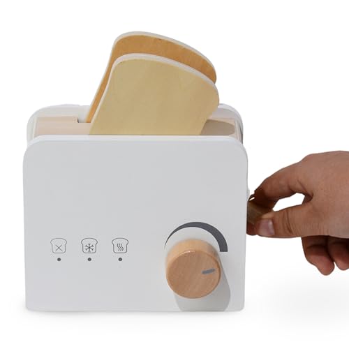 Mamabrum Holz Toaster für Kinder 3+, Küchenzubehör Spielzeug, Spielspielzeug Rolle - Koch, Toy Sandwichmaker mit Zubehör, Kochen Spaß, Kreatives Spielzeug Toaster Kinderküche Holz von mamabrum