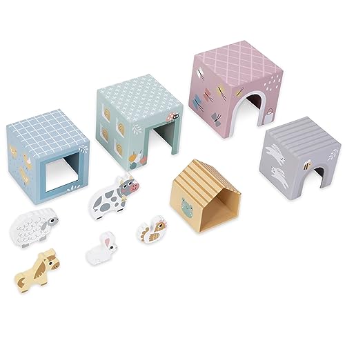 Mamabrum Sortierer mit Tierfarm, 5 Kartons, Holztiere, für Kinder ab 12 Monaten, Häuser für Tiere, erleichtert das Zählenlernen stapelturm mit Tieren stapelturm Mamabrum Sortierer mit Tierfarm, 5 Kartons, Holztiere, für Kinder ab 12 Monaten, Häuser für Tiere, erleichtert das Zählenlernen stapelturm mit Tieren stapelturm von mamabrum