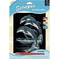 MAMMUT 136013 - Kratzbild Delfine, silber, glänzend, Komplettset ab 8 Jahre MAMMUT 136013 - Kratzbild Delfine, silber, glänzend, Komplettset ab 8 Jahre von mammut