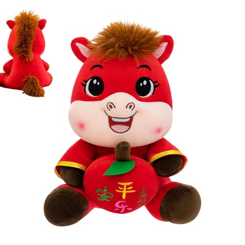 manhegari Plüschpferd - Chinesische Neujahrstiere | 2026 Friedenspuppe Cartoon Maskottchen für Nachttisch Kinderzimmer Party Sofa Deko Auto manhegari Plüschpferd - Chinesische Neujahrstiere | 2026 Friedenspuppe Cartoon Maskottchen für Nachttisch Kinderzimmer Party Sofa Deko Auto von manhegari