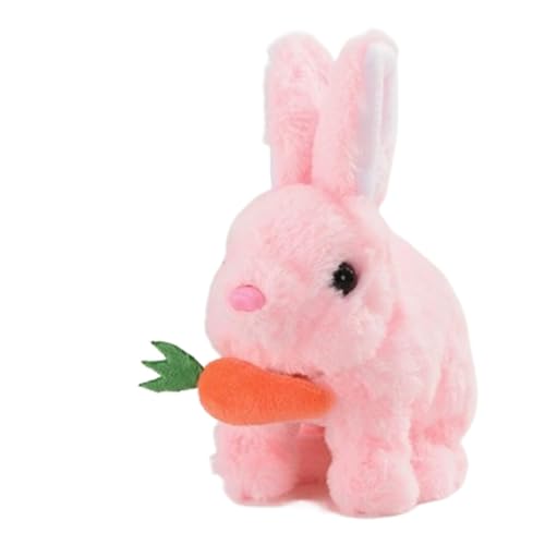 manhegari Stoffed Bunny Doll, hüpfte Hasenspielzeug | Cartoon Interactive Jumping Bunny Toy,Lustiges Tierplüsch, entzückende Plüschpuppe für Ostern, Weihnachten, Geburtstag von manhegari