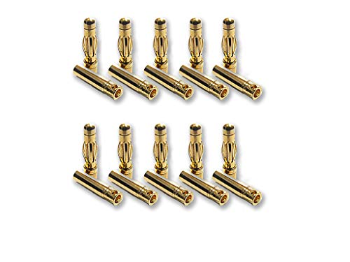 marfitec © 10 Paar 4 mm Goldkontaktstecker Verbinder (Stecker/Buchse) von marfitec