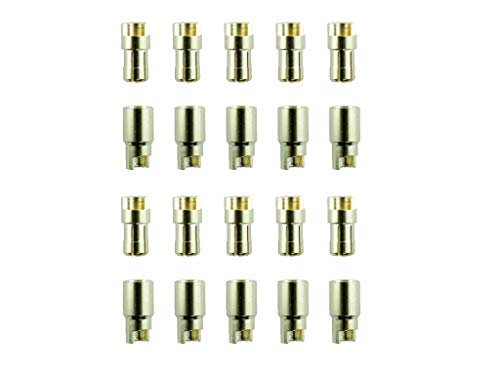 marfitec © 10 Paar 6 mm Goldkontaktstecker Verbinder (Stecker/Buchse) Bananenstecker von marfitec