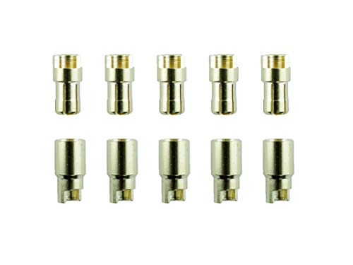 marfitec © 5 Paar 6 mm Goldkontaktstecker Verbinder (Stecker/Buchse) Bananenstecker von marfitec