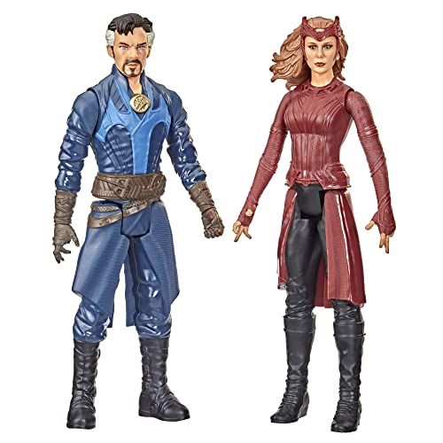 Marvel Avengers Titan Hero Series Doctor Strange in The Multiverse of Madness Toys, Doctor Strange The Scarlet Witch 12-Inch-Scale 2-Pack von Marvel