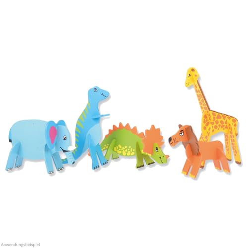 matches21 HOME & HOBBY Dinosaurier DIY Holz Bastelset für Kinder ab 9 Jahren als Stecktiere von matches21 HOME & HOBBY