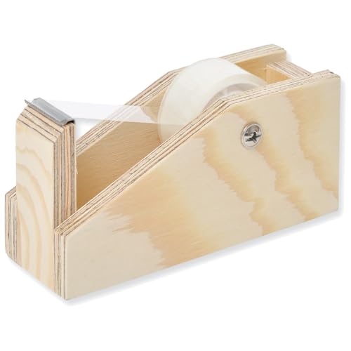 matches21 HOME & HOBBY Klebebandroller DIY Holz Bastelset für Kinder ab 11 Jahren Extra robuster Abroller Bausatz von matches21 HOME & HOBBY