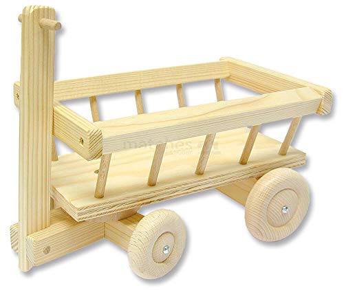 matches21 Leiterwagen Transportwagen Bollerwagen mit Lenkung als Holz Bausatz Bastelset Werkset f. Kinder ab 11 Jahren von matches21 HOME & HOBBY