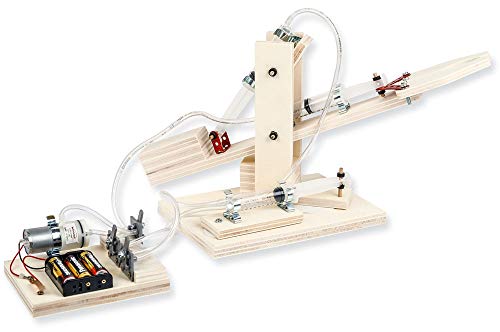 matches21 HOME & HOBBY Roboter Arm DIY Holz Bastelset für Kinder ab 12 Jahren mit Luftdrucktechnik & E-Kompressor von matches21 HOME & HOBBY