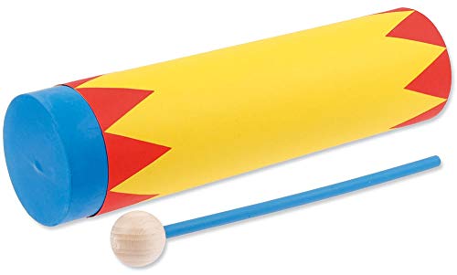 matches21 HOME & HOBBY Trommel/Rassel DIY Karton Bastelset für Kinder ab 4 Jahren Ballontrommel Kartontrommel zum Bemalen von matches21 HOME & HOBBY