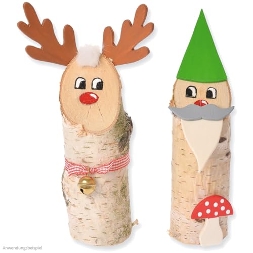 matches21 HOME & HOBBY Weihnachtswichtel & Rentier DIY Holz Bastelset für Kinder ab 7 Jahren zum Selbstgestalten von matches21 HOME & HOBBY