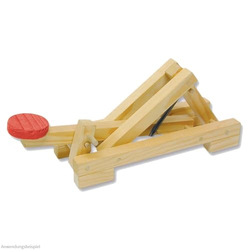 matches21 Wikinger Katapult Schleuder Belagerungswaffe Holz Bausatz f. Kinder Werkset Bastelset ab 12 Jahren von matches21 HOME & HOBBY