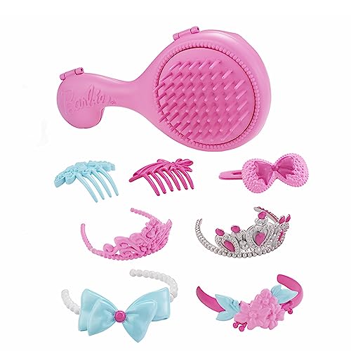 Ersatzteile für Barbie Endless Hair Kingdom 43,2 cm (17 Zoll) Prinzessin Puppe - DKR09 ~ Inklusive rosa Haarbürste, 2 Haarkämmen, 1 Barrette, 2 Tiaras und 2 Kopfbänder von Mattel