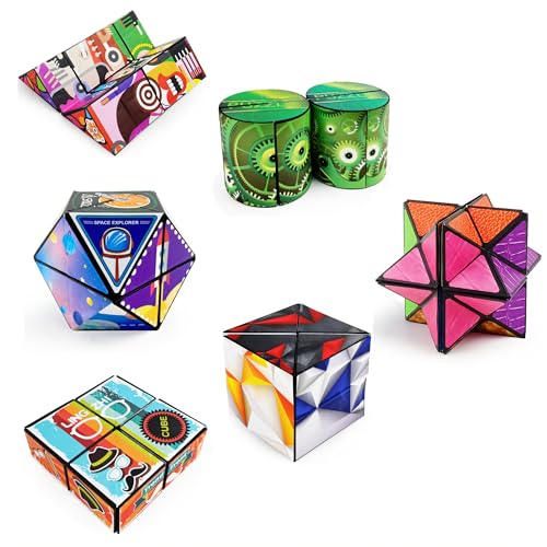 Mauepersu Magic Cubes, 6 in 1 3D Sternenklarer Himmel Zauberwürfel, Infinity Würfel Transformierende, Puzzle Cubes, Würfel Spielzeug zum Stressabbau, Kreative Geschenke für Kinder Erwachsene von mauepersu