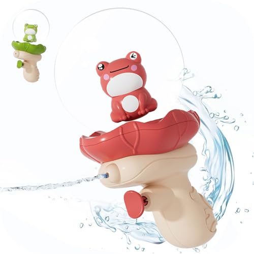 Mauepersu Wasserpistole für Kinder,Klein Wasser Spritzpistole,Long Range Water Pistol Toys, Sommerschwimmbad,Water Spray Guns for Outdoor Beach Toy,Geeignet für 3-6 Jungen und Mädchen (Rot (Frosch)) von mauepersu