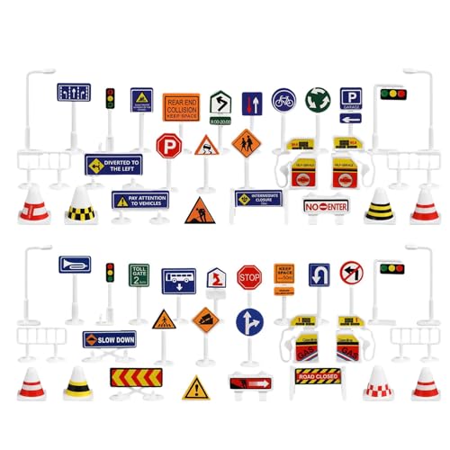 Verkehrszeichen für Kinder spielen, Verkehrszeichen-Spielzeug für Kinder, Kleines Spielset Verkehrszeichen für Kinder, Lustiges und bedeutungsvolles Zebrastreifen-Signalspielzeug für Schule, Auto, von mawma