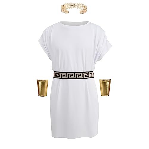 maxToonrain Römisches Kostüm für Erwachsene, Unisex, Halloween-Kostüm, Toga-Kostüm, Tunika-Set mit griechischer Göttin, Zubehör, Caesar-Party, Verkleidung für Herren, Weiß, Größe S maxToonrain Römisches Kostüm für Erwachsene, Unisex, Halloween-Kostüm, Toga-Kostüm, Tunika-Set mit griechischer Göttin, Zubehör, Caesar-Party, Verkleidung für Herren, Weiß, Größe S von maxToonrain