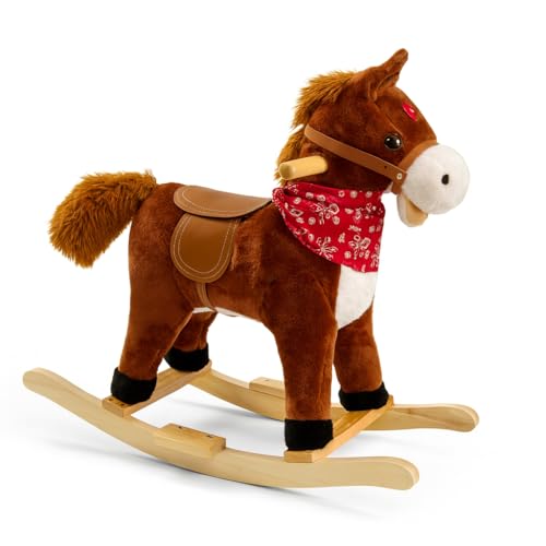 Maxx Kidz Schaukelpferd - Holz Schaukelpferd mit Sound - Kinderspielzeug ab 3 Jahren - Braun Maxx Kidz Schaukelpferd - Holz Schaukelpferd mit Sound - Kinderspielzeug ab 3 Jahren - Braun von maxxshop.nl
