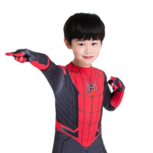 meec 2024 Halloween Heroes Jumpsuit Cosplay Costume 3D Print Bodysuit Heroes Jumpsuit Outfit with Headwear for Boys Outfits with Headwear Cosplay Costume Bodysuit for Kids Boys (red02, 110) von meec