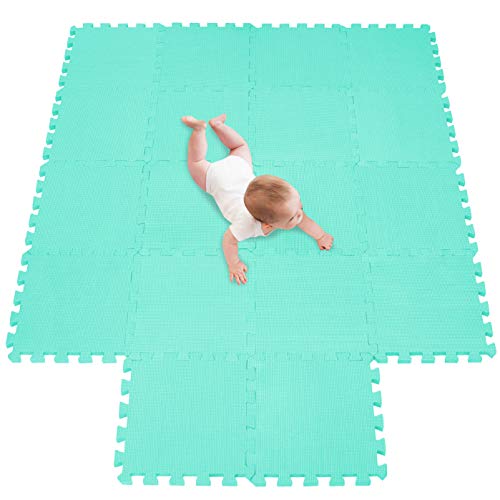 meiqicool Baby Spielmatten Bodengymnastik Puzzles Puzzles Puzzles Zubehör Puzzle-Spielmatten Bodengymnastikmatten Rahmen Fitness-Yoga-Matten Krabbelmatte Schutzboden Türkis 0830 von meiqicool