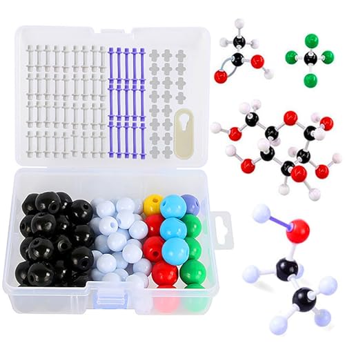 Mengger Molecular Model 136Pcs Molekulares Struktur Modell Molekülmodell für Anorganische & Organische Chemie Educational Teaching Model Set von mengger