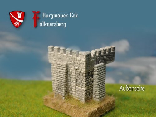 Burgmauer-Eck, Falknersberg, Bausatz, Spur N von menta-modellbau