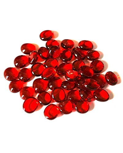 MeineMurmeln - 250 gr Rot Gemeinkosten Deko 150 Mosaiksteine 12 mm Glassteine, Glasnuggets, Steine, Edelsteine von mesbilles