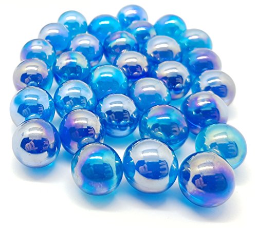 mesbilles 30 Murmeln Irisierendes Blau - Glasmurmeln 14 mm mesbilles 30 Murmeln Irisierendes Blau - Glasmurmeln 14 mm von mesbilles