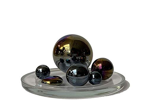 mesbilles – Famille Glossy Schwarz – 6 Glaskugeln von 50 mm bis 14 mm, XA-5HFES-FI23, Rot, 35 mm mesbilles – Famille Glossy Schwarz – 6 Glaskugeln von 50 mm bis 14 mm, XA-5HFES-FI23, Rot, 35 mm von mesbilles