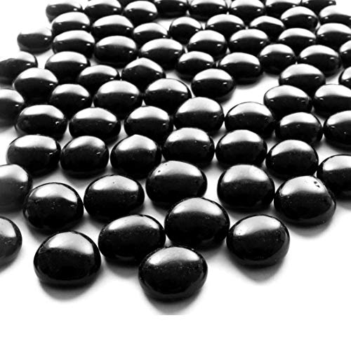 mesbilles MeineMurmeln - 20 Glass Nugget schwarz Flache Kugel 16 mm Glasmotive mesbilles MeineMurmeln - 20 Glass Nugget schwarz Flache Kugel 16 mm Glasmotive von mesbilles