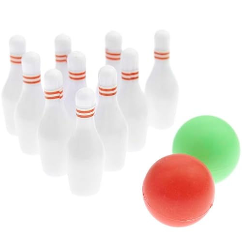 Miniaturen für Puppenhäuser und Wichtelstuben oder Geschenkgutscheine · DIY Miniwelt · Bowling Set 12-teilig von miamiXa