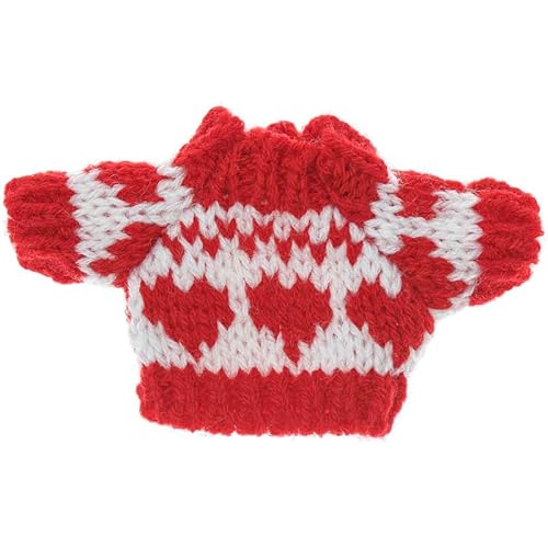 Miniaturen für Puppenhäuser und Wichtelstuben oder Geschenkgutscheine · DIY Miniwelt · Strickpullover rot-weiß von miamiXa