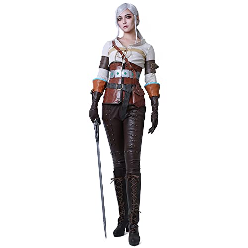 Miccostumes Damen Hunt Ciri Cosplay Kostüm - Braun - X-Large von miccostumes