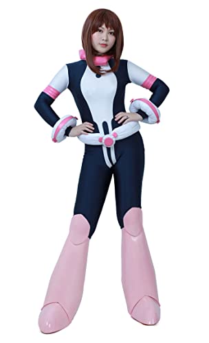 Miccostumes Damen Ochako Uraraka Held Cosplay Anzug Kostüm Mittel Mehrfarbig von miccostumes