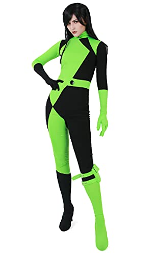 Miccostumes Damen shego jumpsuit kostüm grün schwarz von miccostumes