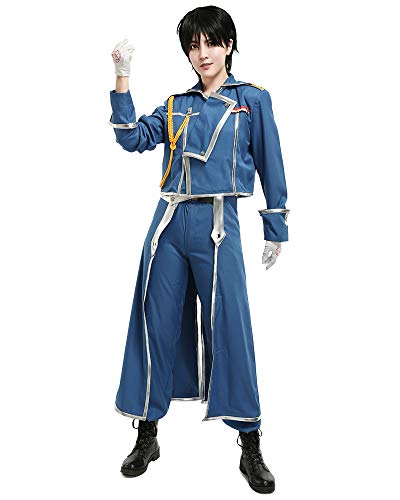 Miccostumes Herren Roy Mustang Cosplay Mittel Blau von miccostumes